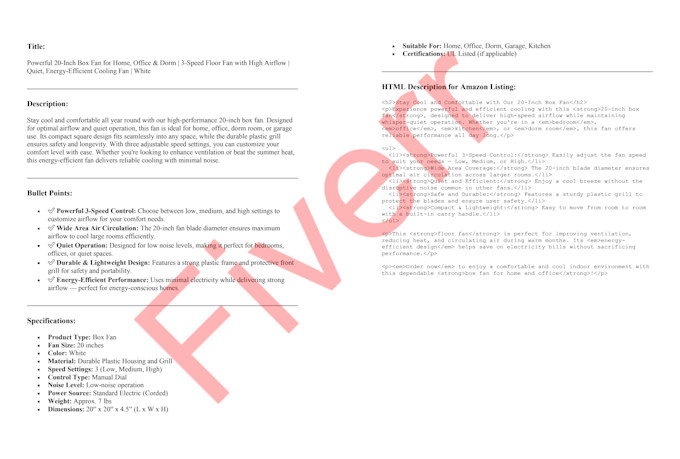 a plus content writing  SEO optimized product description